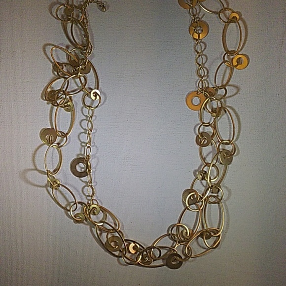 Premier Design 2 strand gold link necklace - Picture 2 of 5